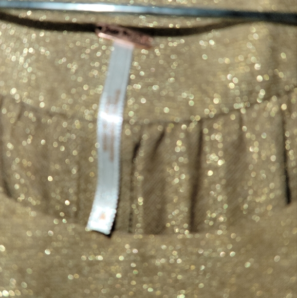 Free People Pleated Metallic Halter Top Mini Dress Size M - Picture 5 of 6